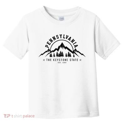 Pennsylvania State Est. 1787 Vintage Mountains Gift Toddler T-Shirt