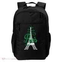 Paris Script Eiffel Tower French France Backpack thumb 0