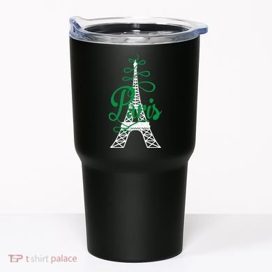 Paris Script Eiffel Tower French France Tumbler