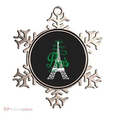 Paris Script Eiffel Tower French France Ornament
