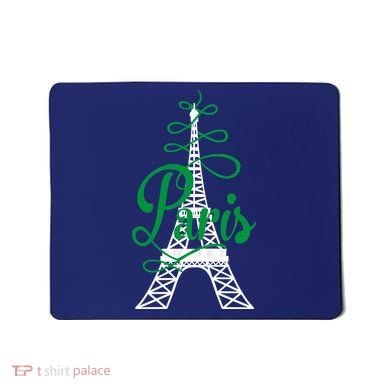 Paris Script Eiffel Tower French France Mousepad