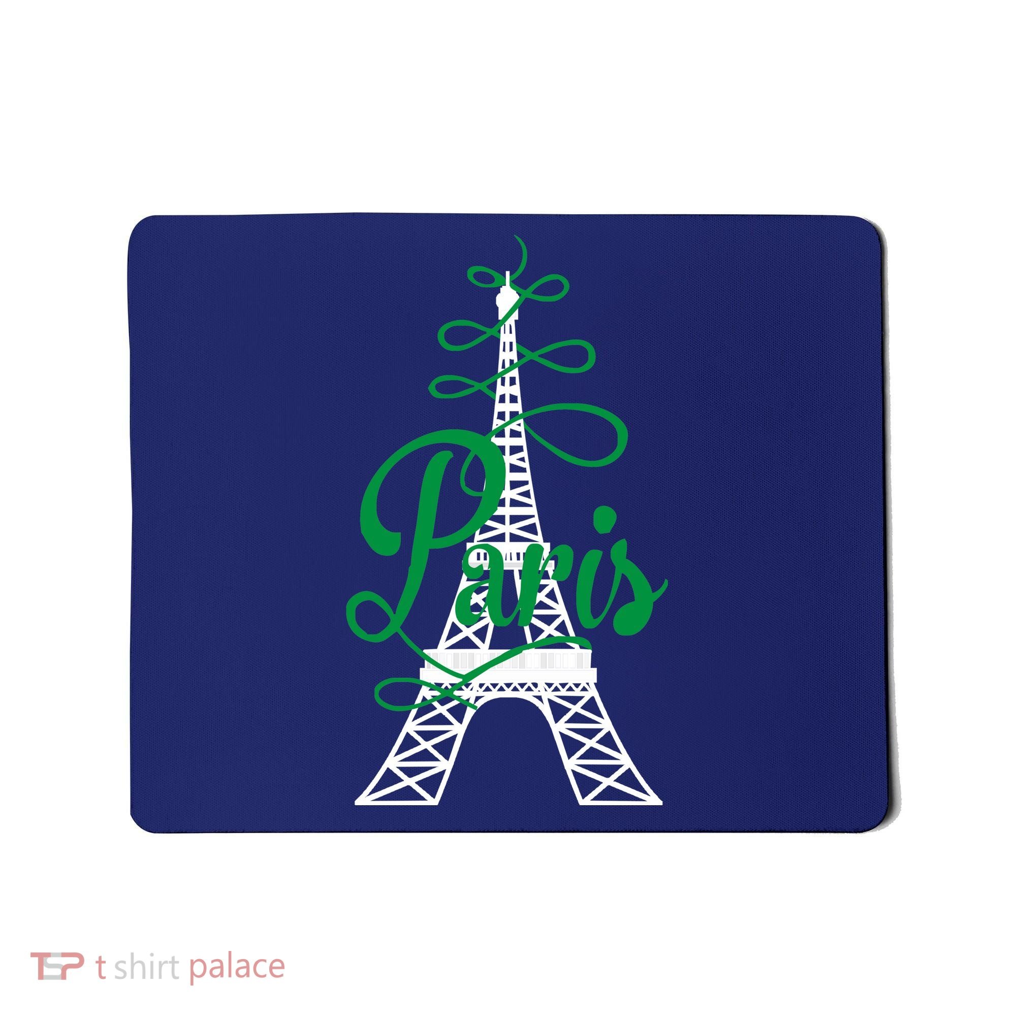 Paris Script Eiffel Tower French France Mousepad
