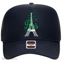 Paris Script Eiffel Tower French France Hat thumb 0