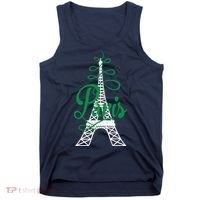 Paris Script Eiffel Tower French France Tank Top thumb 0