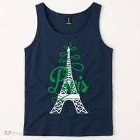 Paris Script Eiffel Tower French France Tank Top thumb 2