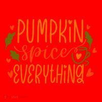 Pumpkin Spice Everything Holiday Festive Santa Hat thumb 1