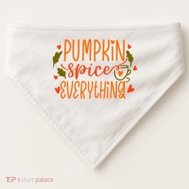 Pumpkin Spice Everything Holiday Festive USA-Made Doggie Bandana