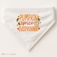 Pumpkin Spice Everything Holiday Festive USA-Made Doggie Bandana thumb 0