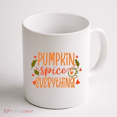 Pumpkin Spice Everything Holiday Festive Coffee Mug back