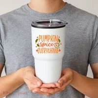 Pumpkin Spice Everything Holiday Festive Tumbler thumb 2