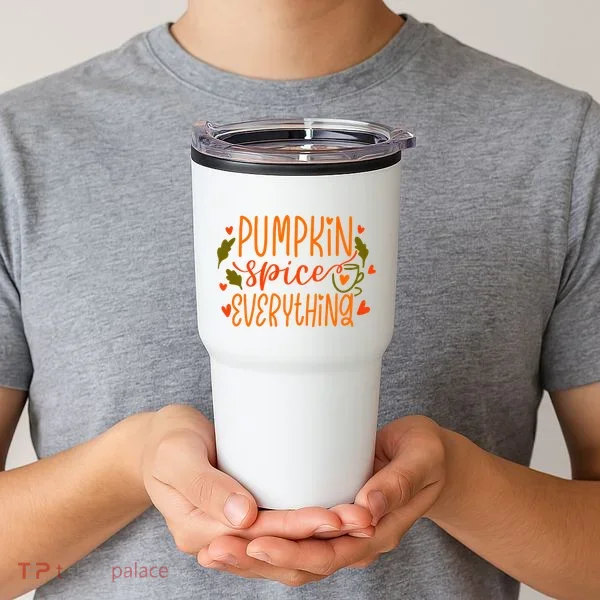 Pumpkin Spice Everything Holiday Festive Tumbler
