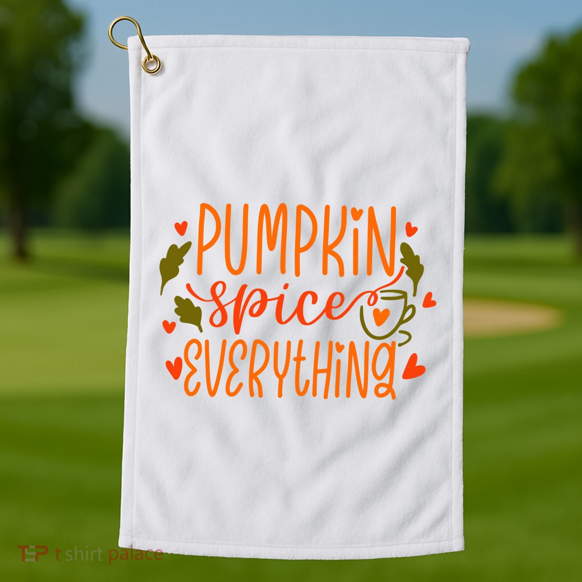 Pumpkin Spice Everything Holiday Festive Golf Towel