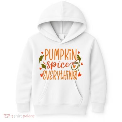 Pumpkin Spice Everything Holiday Festive Kids Hoodie