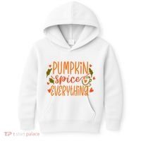 Pumpkin Spice Everything Holiday Festive Kids Hoodie thumb 0
