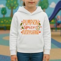 Pumpkin Spice Everything Holiday Festive Kids Hoodie thumb 3