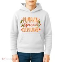 Pumpkin Spice Everything Holiday Festive Kids Hoodie thumb 4