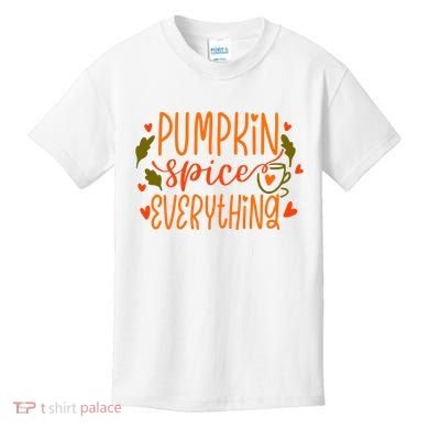 Pumpkin Spice Everything Holiday Festive Kids T-Shirt