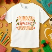 Pumpkin Spice Everything Holiday Festive Kids T-Shirt thumb 3