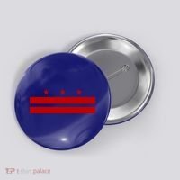 Patriotic State Flag Of Washington Dc Cool Gift Button thumb 0