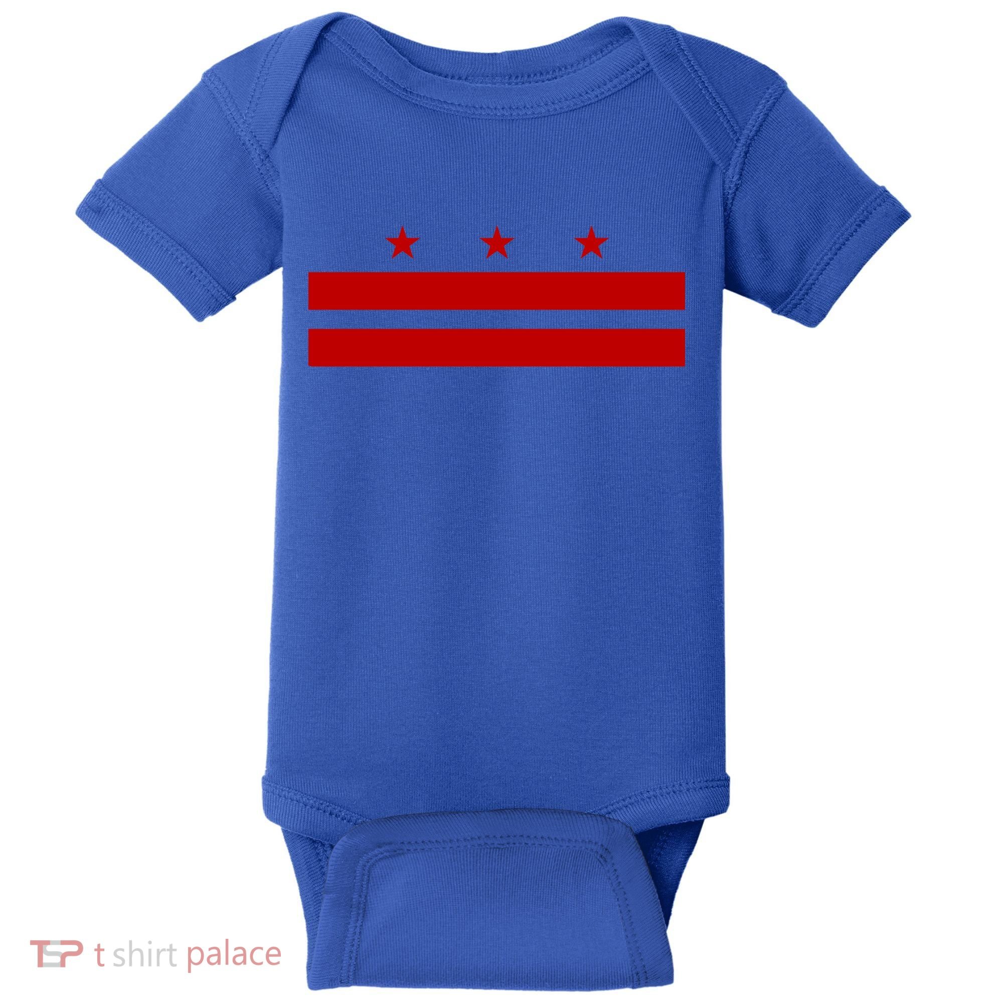 Patriotic State Flag Of Washington Dc Cool Gift Baby Bodysuit