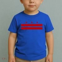 Patriotic State Flag Of Washington Dc Cool Gift Toddler T-Shirt thumb 2