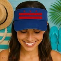 Patriotic State Flag Of Washington Dc Cool Gift Visor thumb 2