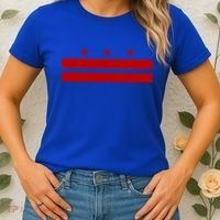 Patriotic State Flag Of Washington Dc Cool Gift Women's T-Shirt thumb 2