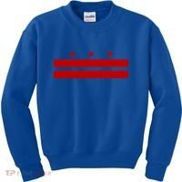 Patriotic State Flag Of Washington Dc Cool Gift Kids Sweatshirt thumb 0