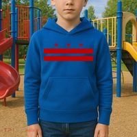 Patriotic State Flag Of Washington Dc Cool Gift Kids Hoodie thumb 2