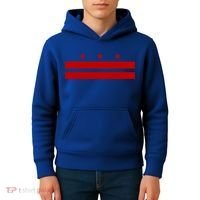 Patriotic State Flag Of Washington Dc Cool Gift Kids Hoodie thumb 4