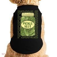 Pickle Slut Funny Pickle Slut Who Loves Pickles Doggie Tank thumb 0
