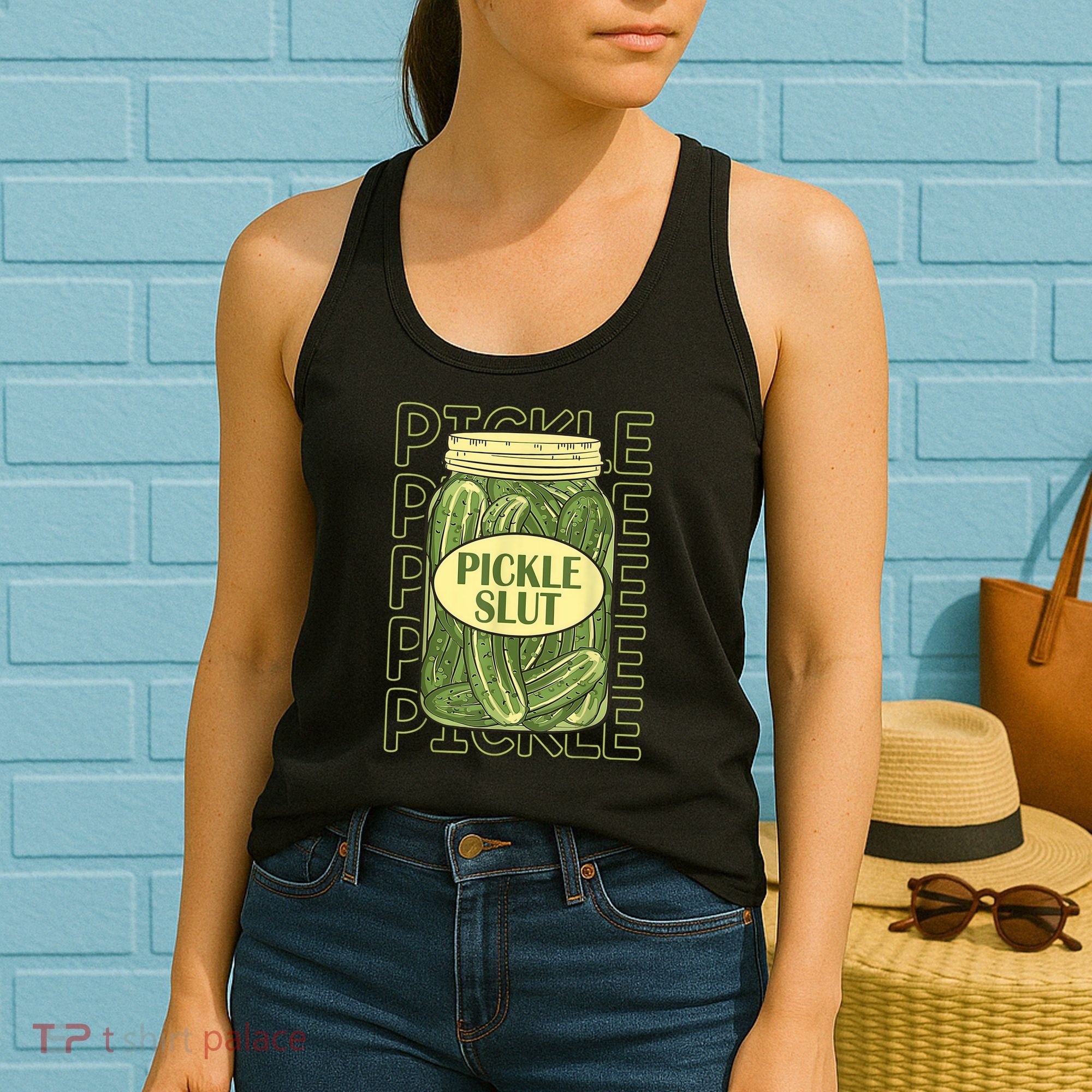 Pickle Slut Funny Pickle Slut Who Loves Pickles Women's Tank Top