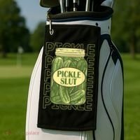 Pickle Slut Funny Pickle Slut Who Loves Pickles Golf Towel thumb 2
