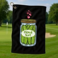 Pickle Slut For Dill And Pickle Lover Golf Towel thumb 1