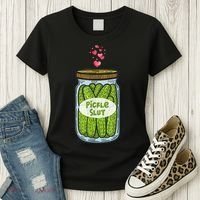 Pickle Slut For Dill And Pickle Lover Women's T-Shirt thumb 3