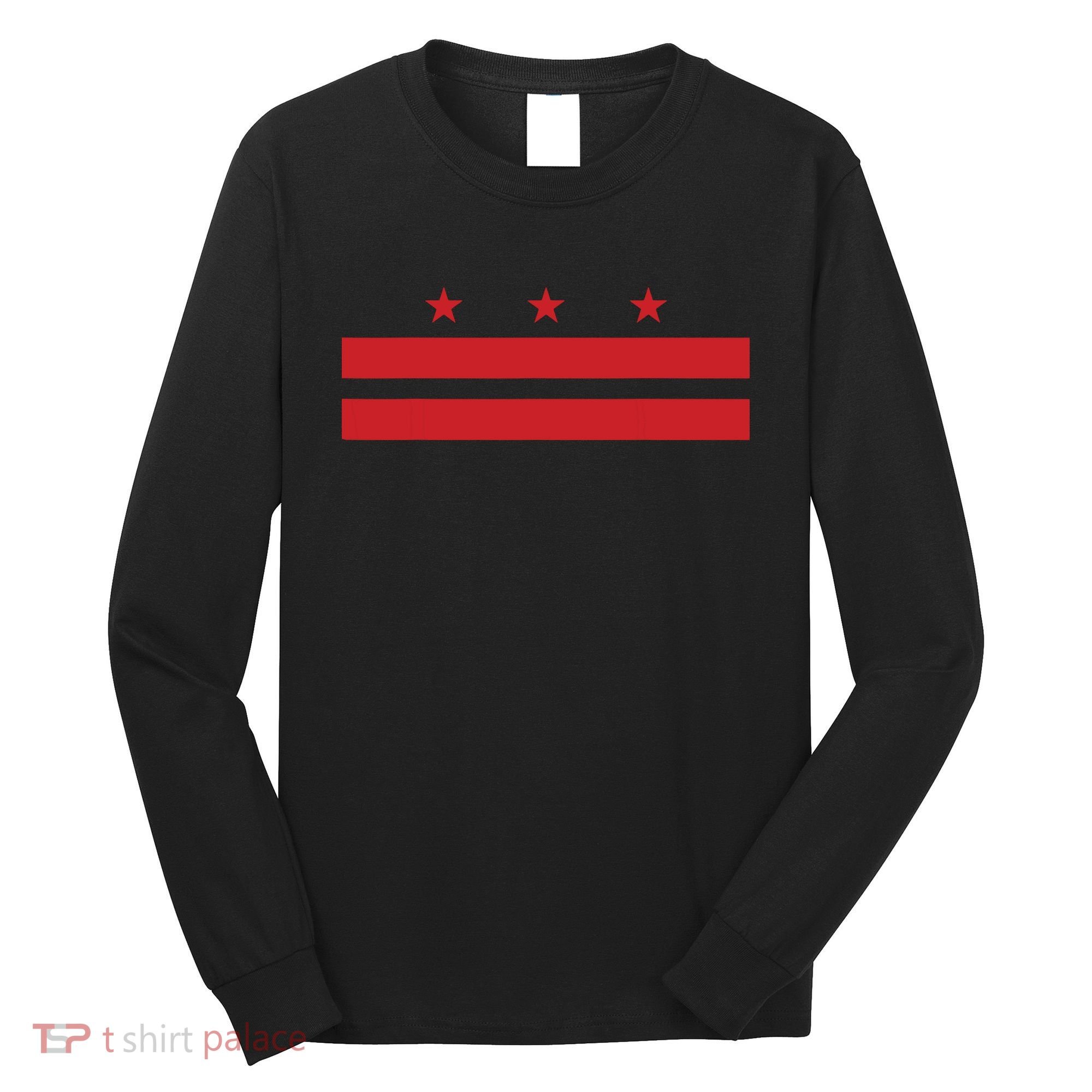 Patriotic State Flag Of Washington Dc Long Sleeve Shirt