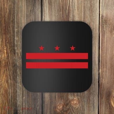 Patriotic State Flag Of Washington Dc Coaster
