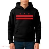 Patriotic State Flag Of Washington Dc Kids Hoodie thumb 4