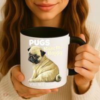 Pug Shirt Funny Tshirt Pugs Make Me Happy You Not So Much Coffee Mug thumb 3