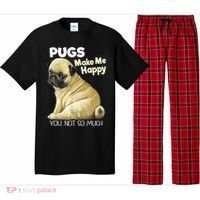 Pug Shirt Funny Tshirt Pugs Make Me Happy You Not So Much Pajama Set thumb 0
