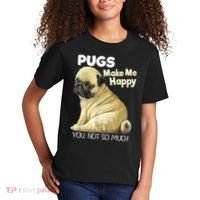 Pug Shirt Funny Tshirt Pugs Make Me Happy You Not So Much Kids T-Shirt thumb 2