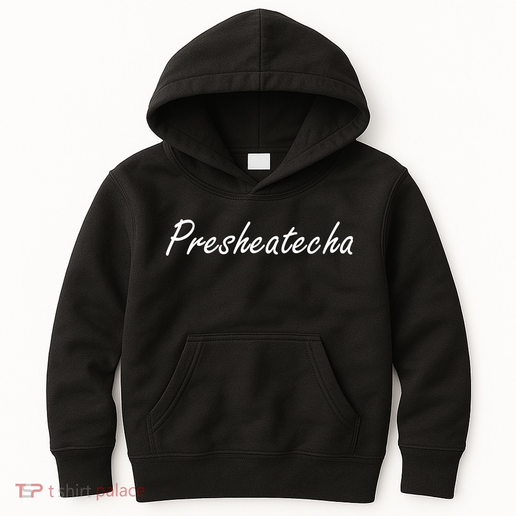 Presheatecha Script Funny Word Chicken Shack Kids Hoodie