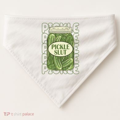 Pickle Slut Funny Pickle Lover USA-Made Doggie Bandana