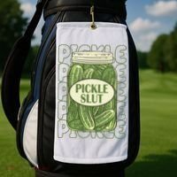 Pickle Slut Funny Pickle Lover Golf Towel thumb 2