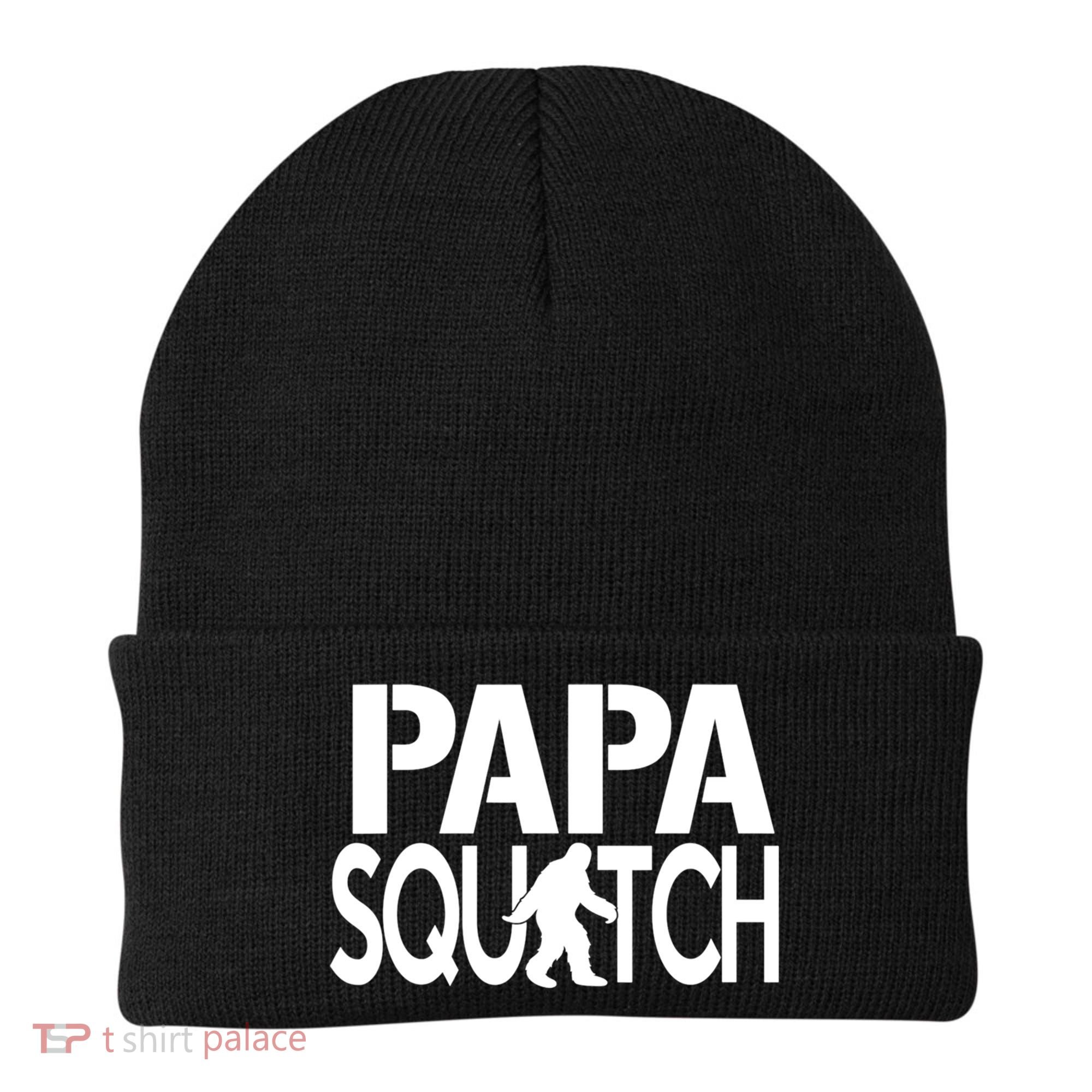 Papa Squatch For Dad Sasquatch Bigfoot Gift Beanie