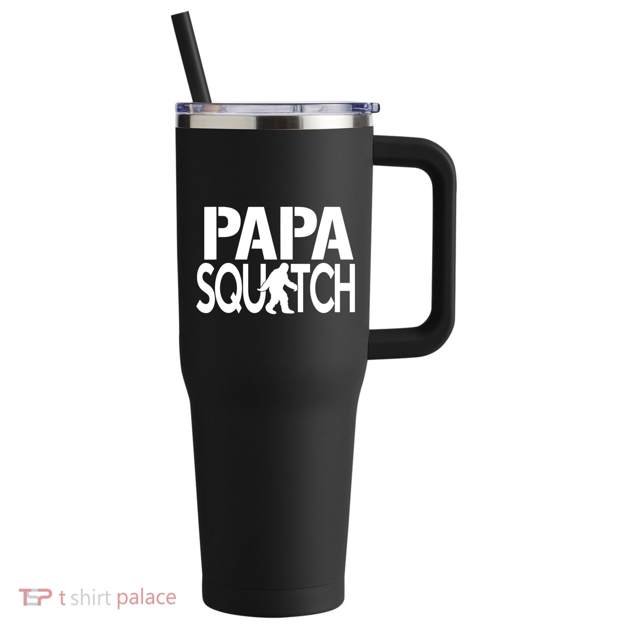 Papa Squatch For Dad Sasquatch Bigfoot Gift 40oz Vacuum Insulated Stainless Steel Travel Tumbler