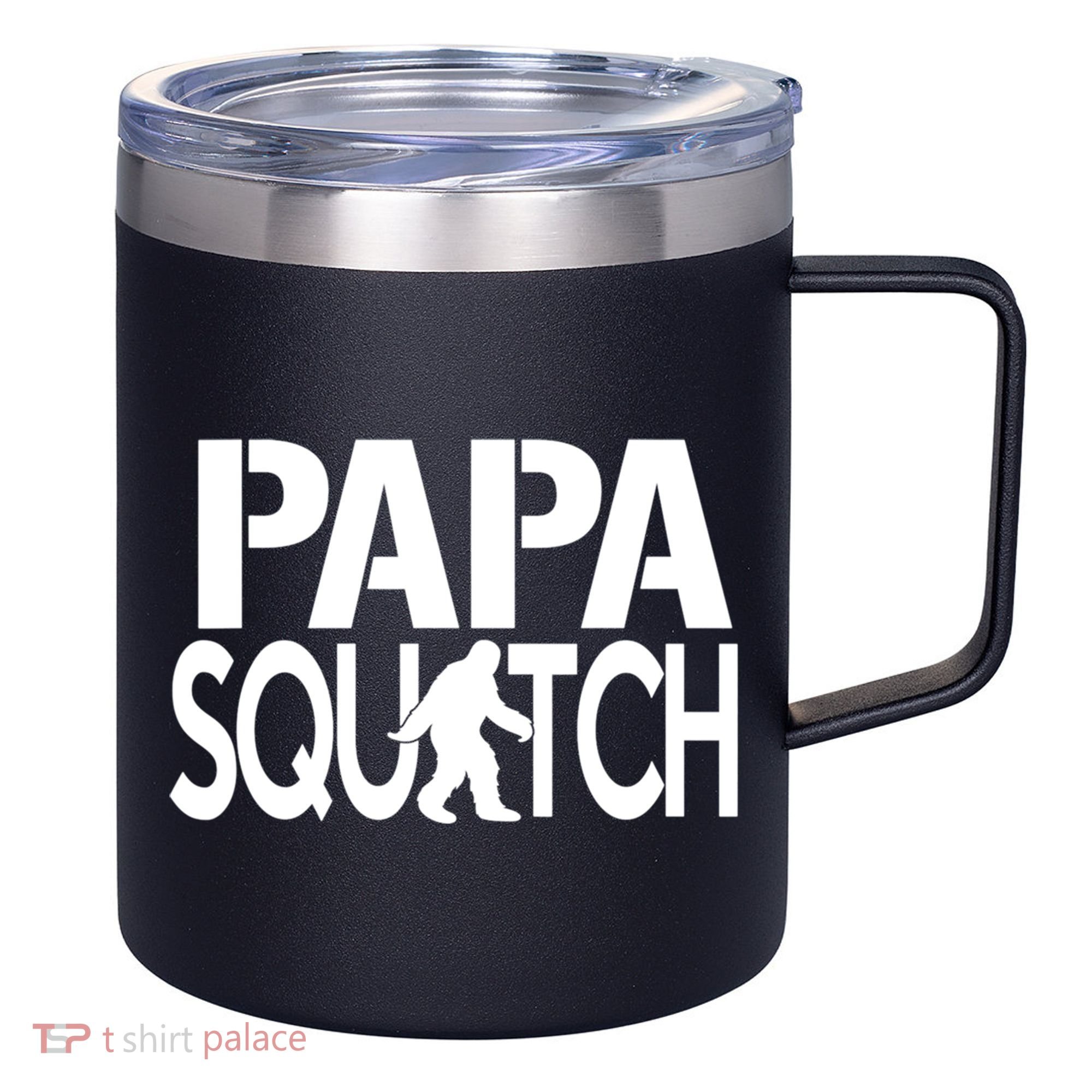 Papa Squatch For Dad Sasquatch Bigfoot Gift 12oz Stainless Steel Coffee Mug