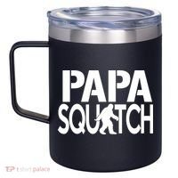 Papa Squatch For Dad Sasquatch Bigfoot Gift 12oz Stainless Steel Coffee Mug thumb 2
