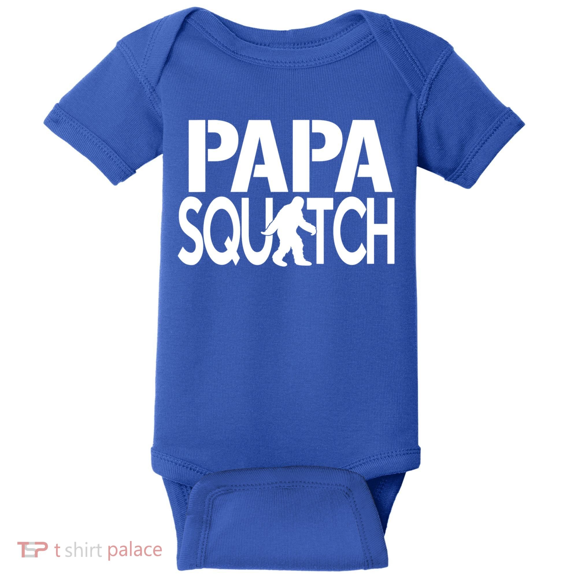 Papa Squatch For Dad Sasquatch Bigfoot Gift Baby Bodysuit