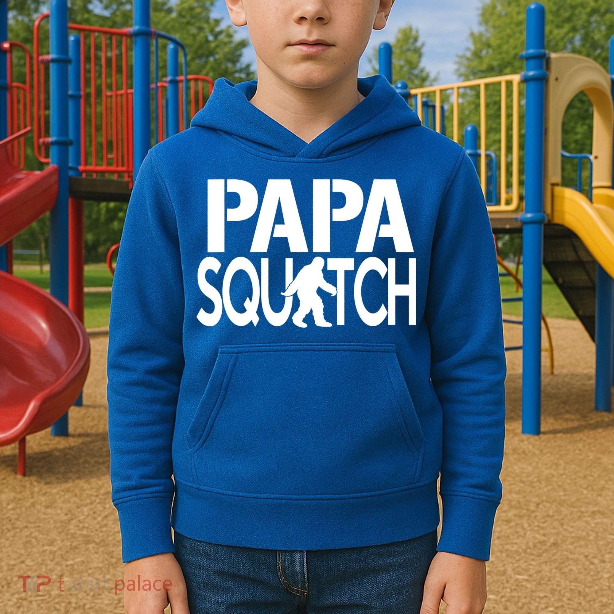 Papa Squatch For Dad Sasquatch Bigfoot Gift Kids Hoodie